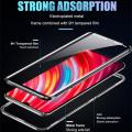 lthmy for VIVO Y33s Magnetic Case 360 Front Back double-sided 9H Tempered Glass Case Metal Bumper cover. 