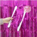 Black and Pink Happy Birthday Theme Set Black Birthday Banner Shining Balloons Foil Curtain and Foil pink star Birthday Decorations Party, Birthday Celebration Kit, Set For Girls Women Mom - Balloons, Banner, Foil Curtain, Foil Balloon. 