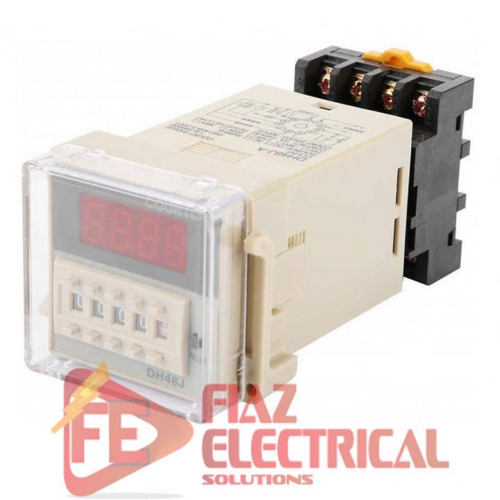 DH48J Panel Mount Digital Counter Relay with Base AC220V
