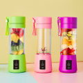 USB Rechargeable Juicer Blender 6 Blades Electric Blender Mini Portable Personal Size Juicer Cup USB Rechargeable Mixer 380ml Food Grade Water Bottle Portable Fruit Juicer Machine. 
