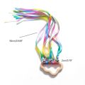 Rainbow Hand Ribbon Bells Wind Wand Dancing Ribbon Streamer Cloud Wood Montessori Sensory Educational Toy Сортеры doces. 