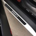 4 PCS Swift Car Door Sill Protector 3D Carbon Fiber Scuff Protective Door Sill Cover Panel Sticker, Car Stickers, Stickers for Car. 