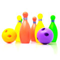 Moden Design Real Action Bowling Game Includes 6 Multi-Colored Pins and 2 Bowling Balls Set. 