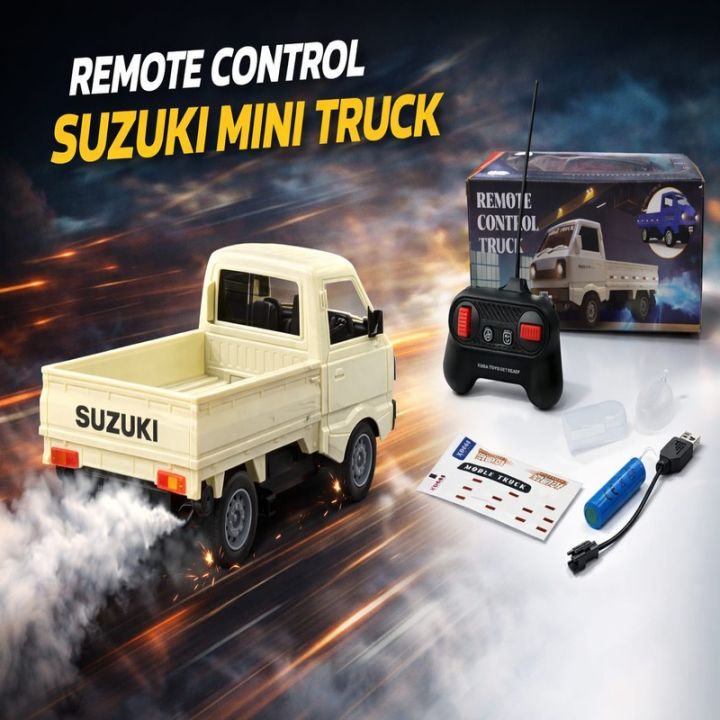 Daraz Ravi Simulation Remote Control Smoke Suzuki Ravi Pickup Mini Truck Cargo ...