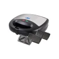 ANEX AG-1039 C - Deluxe Grill, Sandwich toaster & Waffle Maker - 750W - 2 Years Warranty - Black. 