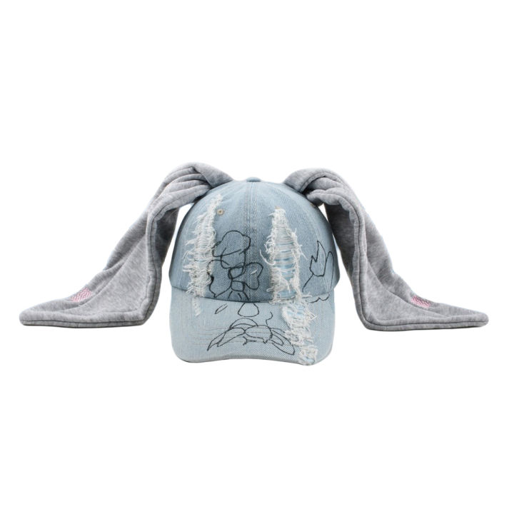Kpop Idol Newjeans Graffiti Hat OMG HANNI Same Style Rabbit Ears Cap Korean  Fashion Duck Tongue Hat Denim Wash Hat | Daraz.pk