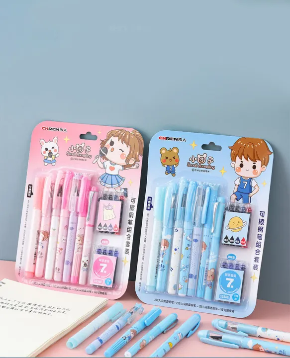 Cute%20Colored%20Ink%20Pen%20For%20Girls%20And%20For%20Boys%20Fountain%20Pen%20Set%20With%20Erasable%20Blue%20Ink%20Gift%20For%20Kids%20Smooth%20Writing%20School%20Stationery%20Office%20Supplies%20-%20Image%203