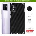 Infinix Note 10 Skin/Wrap 360 Protection Sheet/ Carbon fiber/ Matte/ Transparent/ Lamination Back And Sides Included Camera Skin. 