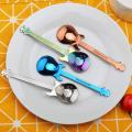 4pcs Guitar Spoon Cafe Coffee Tea Spoon Dessert Stainless Steel Exquisite Love Children Gift Spoon Colors Kitchen Accessories. 