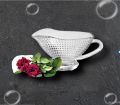 Raita/Chutney Serving Glass Bowl with Handle/Glass Boat. 