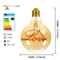 Pink Love Bulb 3 Watt G125 Globe Shape For Home Decor. 