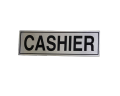CASHIER Name Plate (7 x 2 inch) Imported Name Plate - Self-Adhesive Aluminum Sign Plate. 