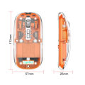 3 Modes Wireless Rechargeable Transparent Mouse – Bluetooth Mouse & 2.4G USB Gaming Mouse for PC, Laptop, and Desktop – Wireless Mouse for Gaming, Logitech Style Design. 