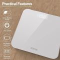 RENPHO Digital Body Weight Bathroom Scale, Highly Accurate Core 1S Body Weight Scale with Lighted LED Display, Round Corner Design, 400 lb, White uk import a495. 