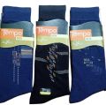 Pack Of 03 100% Cotton long Socks for Men - Random Colors / Design. 