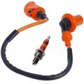 High Performance Racing Ignition Coil 6 Pin CDI 3 Electrode Spark Plug for GY6 50Cc 150Cc 125Cc ATV Moped Scooter Parts. 