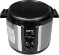 Original Geepas Electric Pressure. Cooker GPC-307-6L Silver Black (2 Year Warranty) GPC-307. 
