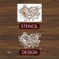 Floral Heart stencil wall painting scrapbook coloring embossing album decorative  stencil id 368. 