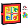 Magnetic 4 Player Ludo with Lock Clip and Storage Space For Fun & Learn Education Family Ludo Game - 2203. 