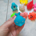 13Pcs Mixed Animal Swimming Water Toy Colorful Soft Floating Rubber Duck Squeeze Sound Squeaky Bathing toy for Baby Bath Toys M3. 