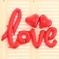 1 Pcs Red Large Connected LOVE Aluminum Film Balloon foil balloons baloon balloons led balloon love foil balloon globos. 