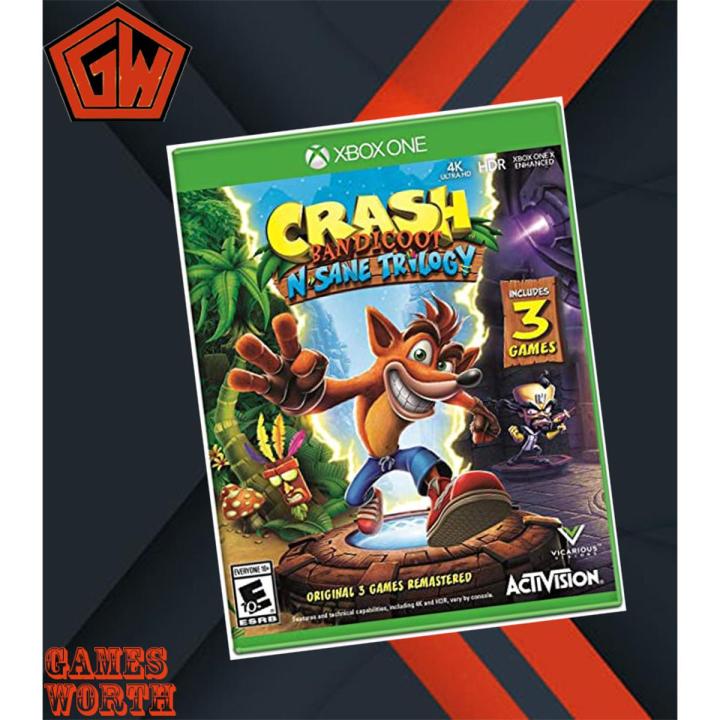 XBOX ONE DVD CRASH BANDICOOT N SANE TRILOGY XBOX ONE GAME