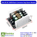 300w 20A CC CV Adjustable Buck Converter DC-DC Constant Current Constant Voltage Adjustable Step-Down Voltage Module 20A 300W for Solar Charge Controller LED Driver with ON/OFF Switch by Electrica. 