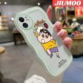 JIUMOO For Samsung galaxy S20 Case Cartoon Crayon Shin Chan Colorful Lovely Wave Border Soft Clear Shockproof Phone Cases Creative Camera Transparent Casing Simple Gentle Protective Cover. 