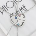 Best Friend Love Heart Sister Necklace Women Big Little Sis Mom Bff Necklaces Pendants Family Jewelry Collier Femme. 