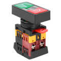 Button Switch AS-22/25N Double Push-Button with LED Light NO+NC On-Off Momentary. 