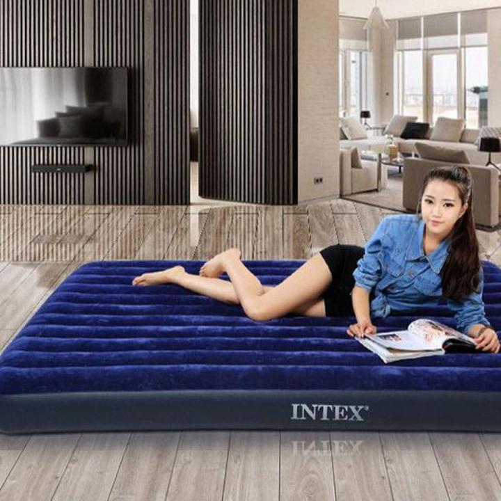intex air mattress double(75''x54'x10'')without pump,air mattress intex