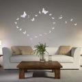 Acrylic 3D 25 Piece Butterfly Mirror Wall Stickers DIY Fashion Home Living Room Bedroom TV Background Wall Decoration Stickers Wall Art. 