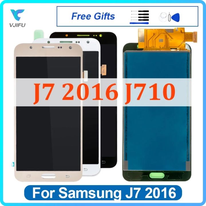 Screen For Samsung Galaxy J7 2016 J710 LCD Display Touch Screen J710F J710M J710FN Digitizer Assembly Replacement Repair Parts