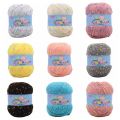 Practical 50g/Roll Wool Yarn Multicolor Baby Cotton Scarf Line Soft Thick Yarn Ball For Bag Blanket. 