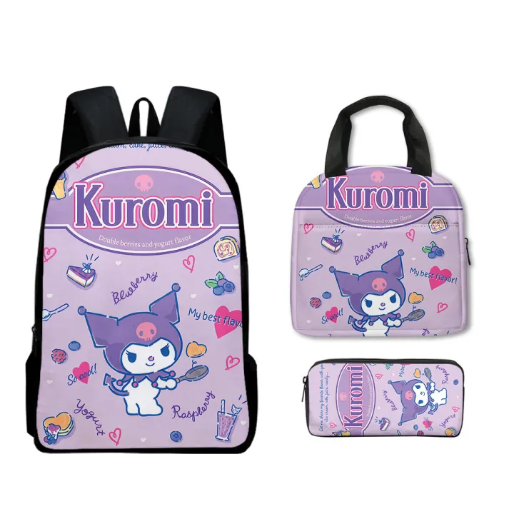 3D%20new%20Sanrio%20kulomi%20kuromi%20backpack%20primary%20school%20school%20bag%20kids%20lunch%20bag%20pencil%20case%20set%20-%20Image%208