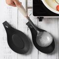 【FUN LIVE】 1Pc Silicone Insulation Spoon Shelf Heat Resistant Placemat Drink Glass Coaster Tray Spoon Pad Eat Mat Pot Holder Kitchen Tool. 