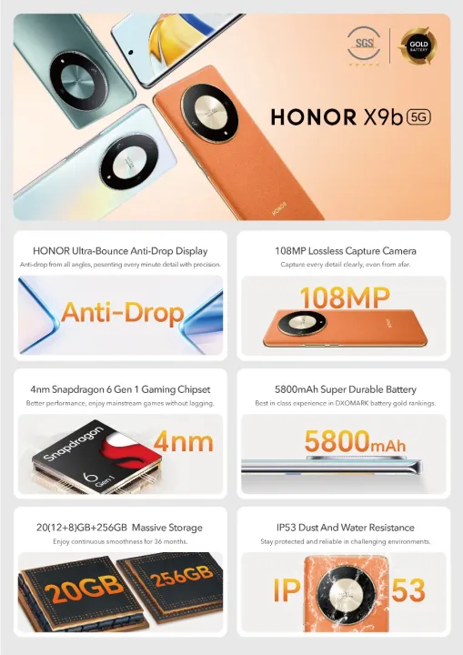 HONOR%20X9b%205G,%2012GB%20+%208GB%20RAM%20+%20256GB%20ROM,%20120Hz%20Curved%20AMOLED%20Display,%205800%20mAh%20Battery,%20108MP%20Triple%20Camera,%204nm%20Snapdragon%206%20Gen%201%20Chipset,%20With%201%20Year%20Replacement%20Warranty%20-%20Image%204