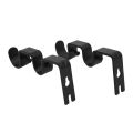 3Pcs/Set Curtain Rod Brackets Heavy Duty Double Rod Holders Durable Metal Curtain Rod Wall Brackets with Screw Black. 