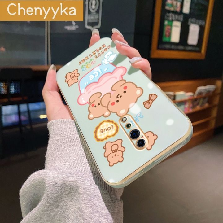 chenyyka%20For%20OPPO%20Reno%20Z%20Case%20Plating%20Side%20Edge%20Square%20New%20Design%20Phone%20Cases%20Clear%20Bear%20Pattern%20Silicone%20Casing%20Full%20Back%20Cover%20Camera%20Protect%20Shockproof%20Softcase%20-%20Image%204