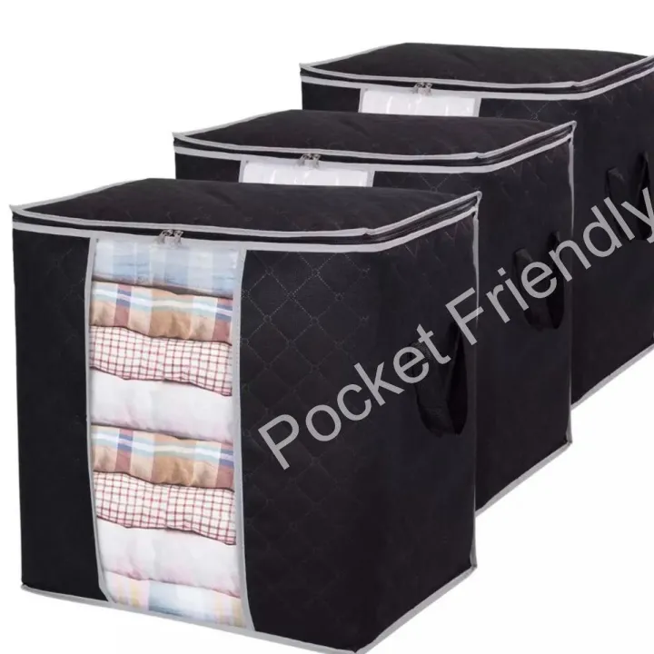 Pack%20Of%203%20New%20Waterproof%20Home%20Storage%20Bag%20foldable%20non%20woven%20%20Oxford%20Cloth%20Bedding%20Suits%20Pillows%20Closet%20Organizer%20bags%20Organizer%20Zipper%20Bag%20TOPSKY%20space%20saver%20boxes%20-%20PFM%20-%20Image%202