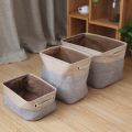 Nordic linen storage basket desktop sundries storage box cosmetics snack basket remote control storage WF1020. 