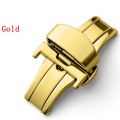 18mm 20mm 22mm Stainless Steel Solid Double Push Button Fold Watch Buckle Butterfly Deployment Clasp Watch Strap. 