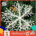 HelloWorld Christmas Snowflake Glitter Xmas Party Decoration Snow Flake Pendant. 