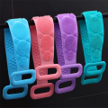 Silicone Body Scrubber Bath Belt For Men And Women Exfoliating Back Washer Shower Strap With Massage Nubs. 