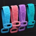 Silicone Body Scrubber Bath Belt For Men And Women Exfoliating Back Washer Shower Strap With Massage Nubs. 