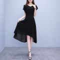 High Quality Black Pure Chiffon Unstitched Fabric for Women, Lightweight and Comfortable. 