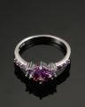 Purple Austrian Crystal Wedding & Engagement Rings No 9. 