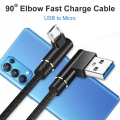 Oppsee Micro USB Type C Fast Charger Shape Cable for Sumsang Galaxy S21 S20 Huawei Type-c L Elbow Android Mobile Phone Wire. 