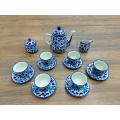 Multani Blue Pottery Tea Set - Multicolour IV-0022 -. 