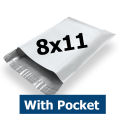 Courier Shipping Flyer Bags with Address Pocket - Packaging Flyers with Pouch Label. 